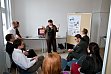 Im Worldcafé mit Regina Stipani vom SPI Soziale Stadt und Land Entwicklungsgesellschaft gGmbH, Magdeburg