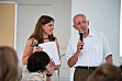 Zwei unserer Moderatoren in Aktion: Antje Meißner-Trautwein und Holger Backhaus-Maul