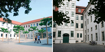 Hans-Ahrbeck Haus (Haus 31) und Franckesche Stiftungen mit Dekanat (Lindenhof).